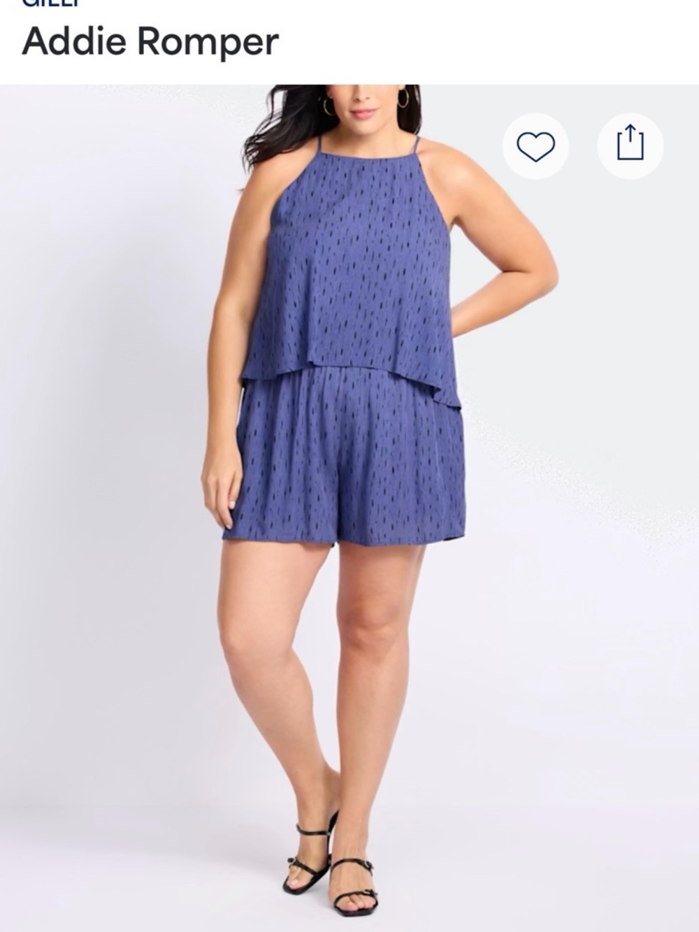GILLI Royal Blue Sleeveless Romper